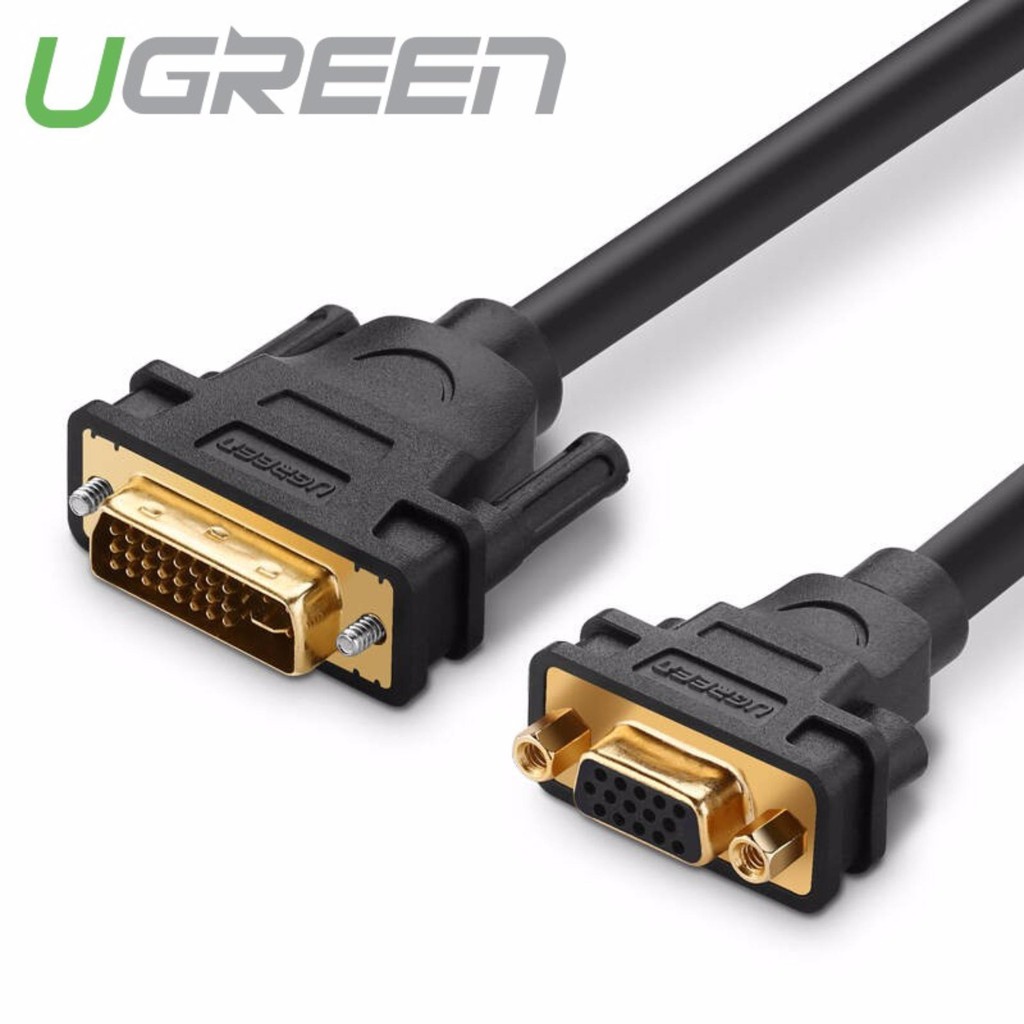 Cáp chuyển đổi DVI-I (24+5) sang VGA dài 15cm UGREEN 30499