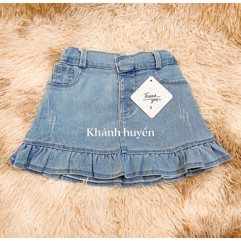 chân váy jean cho bé