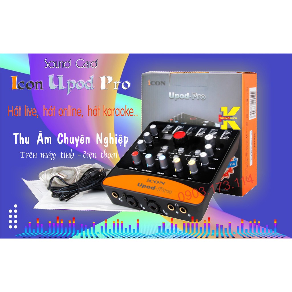 ICON UPOD PRO SOUND CARD THU ÂM HÁT LIVE KARAOKE CHUYÊN NGHIỆP CHÍNH HÃNG.