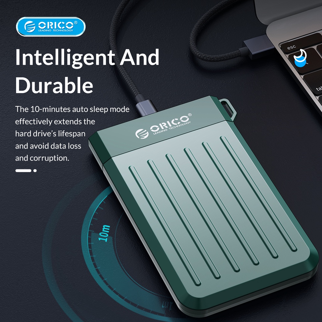 Hộp đựng ổ cứng ngoài ORICO USB C 6Gbps 2.5 inch SATA sang USB 3.1 cho 2.5" SSD/HDD hỗ trợ UASP