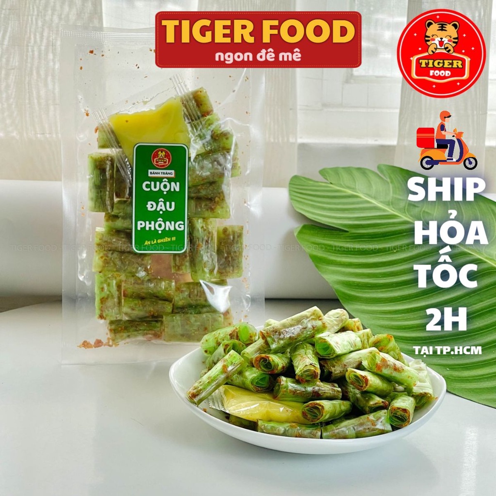 Bánh tráng cuộn đậu phộng bơ TIGER FOOD Gói 80g bánh tráng cuộn lá dứa thập cẩm bơ - Đồ ăn vặt sài gòn