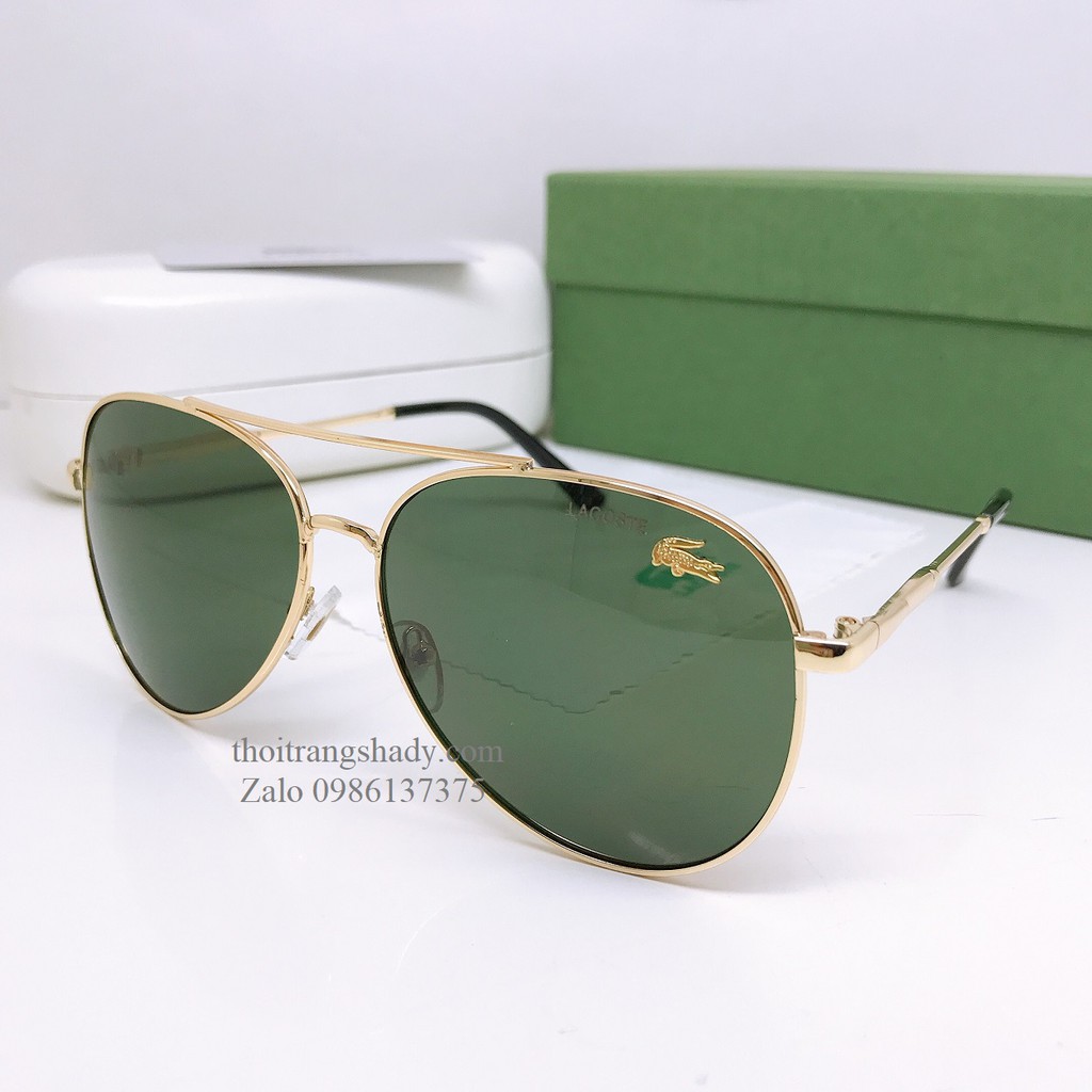 Kính Mát Nam Lacoste 733 Tròng Xanh Rêu Chính Hãng(Full Box)