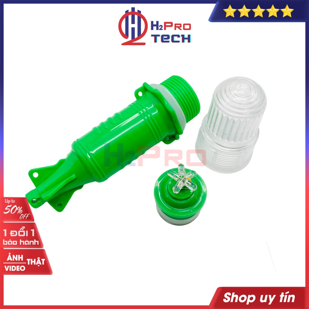 Đèn Chớp Cảnh Báo, Đèn Báo Hiệu Tàu Biển H2pro Vỏ Xanh-Nháy Xanh Cao Cấp, Thu Hút Khách Hàng (Tặng Pin Đại)-H2Pro Tech