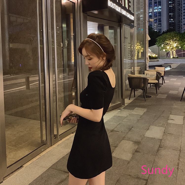 Đầm Đen Dự Tiệc Phối Nơ Phong Cách Retro Thanh Lịch | BigBuy360 - bigbuy360.vn