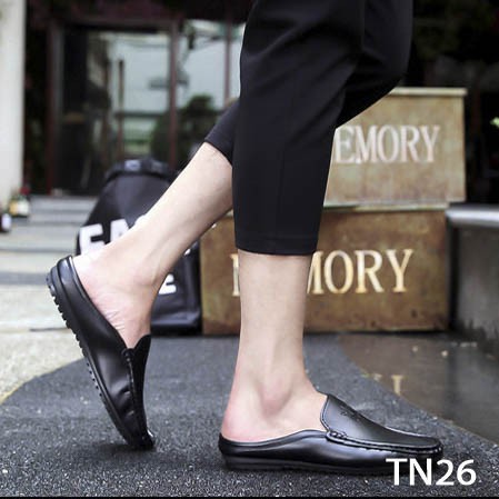 Giày Nam 💝FREESHIP💝 GIày Lười Kiểu Hở Gót Phong Cách Ôm Chân | BigBuy360 - bigbuy360.vn