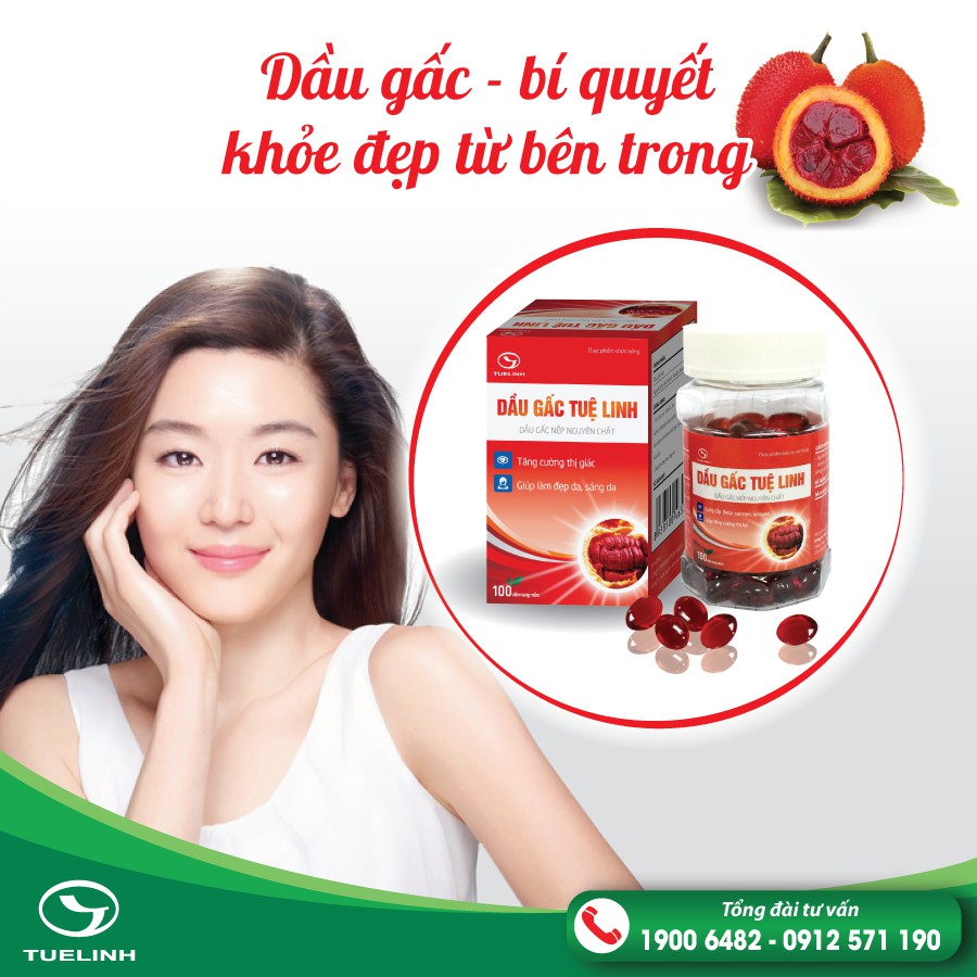 [CHÍNH HÃNG] Dầu gấc Tuệ Linh - Giúp sáng mắt đẹp da - Lọ nhỏ 60 viên, lọ lớn 100 viên - Pharmacy TH Store