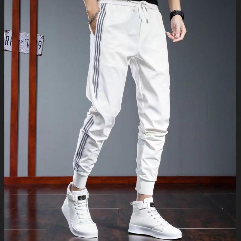 Quần Jogger Nam Vải Lụa Lạnh Mỏng Kiểu Hàn Quốc Thời Trang Mùa Hè Mới 2022 Cho Nam