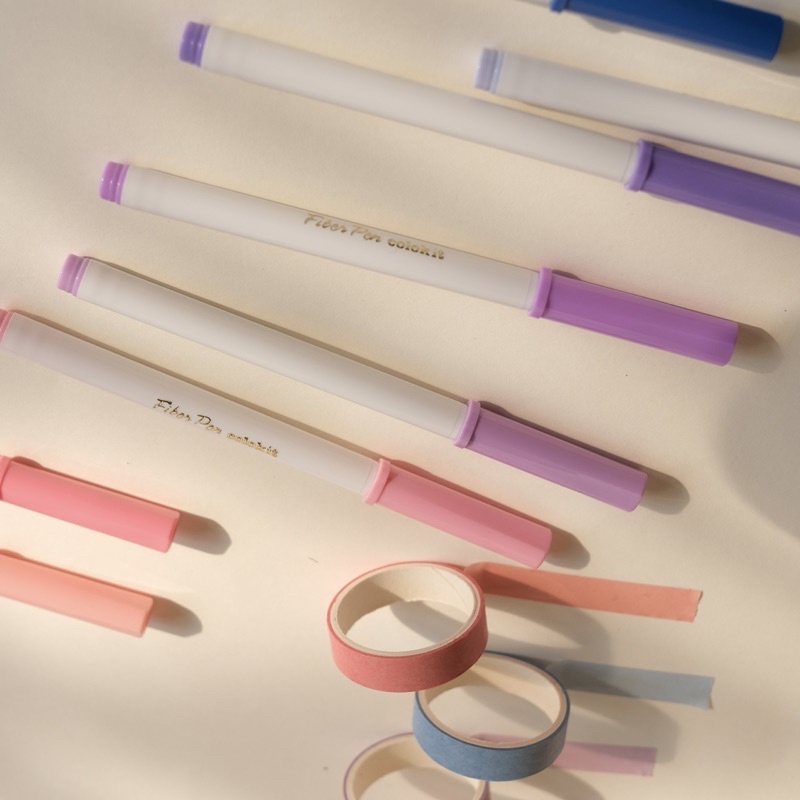 Bút Lông Rửa Được 20 Màu Pastel Washable Fiber Pen Thiên Long Colokit - Viết Nét Thanh Nét Đậm