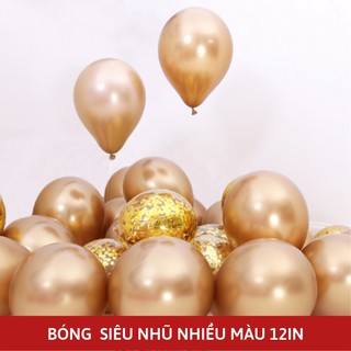 Set 30 bóng tròn siêu nhũ mạ chrome 10" trang trí sinh nhật