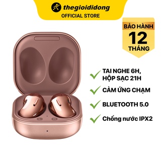 Tai nghe Bluetooth TWS Samsung Galaxy Buds Live R180 Gold Chống nước IPX2 Chính hãng BH 12 tháng - Pin 21h có hộp sạc