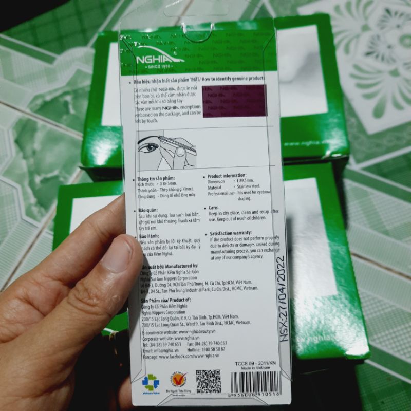 Nhíp nhổ lông Nghĩa N-402/N.27