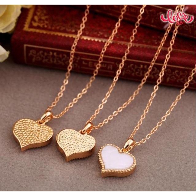 Dây Chuyền Mặt Hình Trái Tim / Cỏ Ba Lá Xinh Xắn Cho Nữ