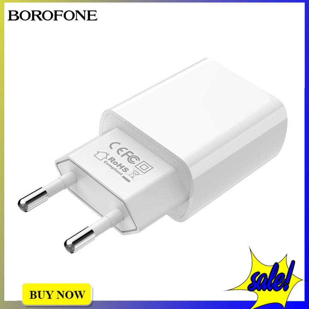 Cốc Sạc Nhanh 1 Cổng Ra USB Borofone BA20A Bảo Hành 12 Tháng