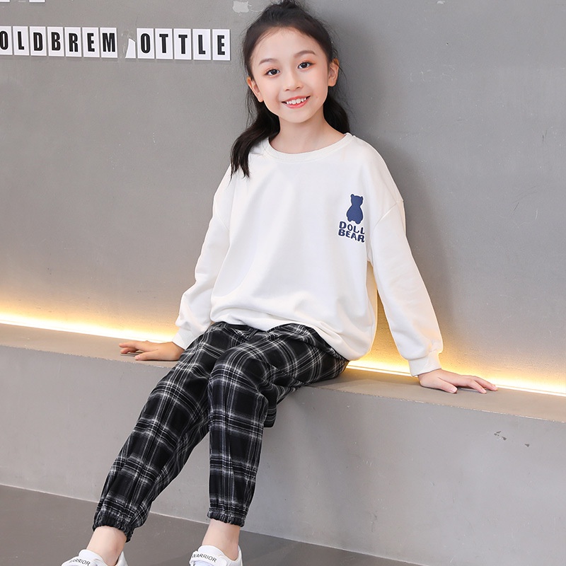 Quần dài YAOEENH size 100-160cm phong cách thể thao thời trang mùa thu dành cho trẻ em