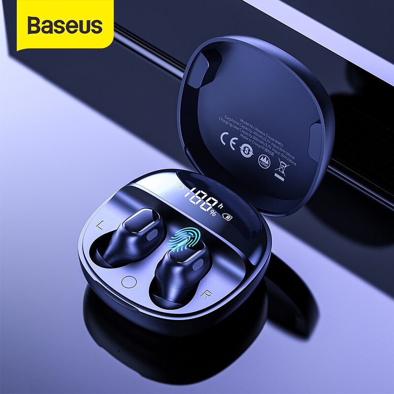 Tai Nghe Baseus Wm01 Plus Tws Bluetooth 5.0 Không Dây Chống Thấm Nước Thể Thao Hiển Thị Màn Hình LED-WM01Plus