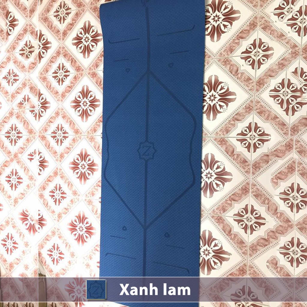 Thảm yoga TPE 8mm định tuyến Đài Loan (Tặng túi thời trang)