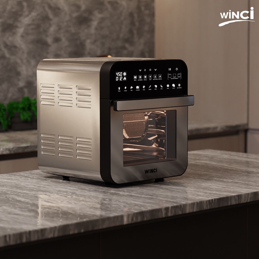 Nồi chiên không dầu Winci AF528T, Công suất 1700W, Dung tích 15 Lít, hàng chính hãng bảo hành 24 tháng - Befoyo