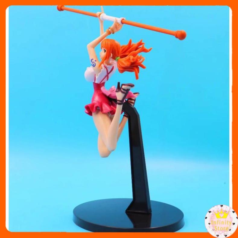 MÔ HÌNH ONEPIECE NAMI RED BALL CẦM GẬY 25CM INFINY DECOR