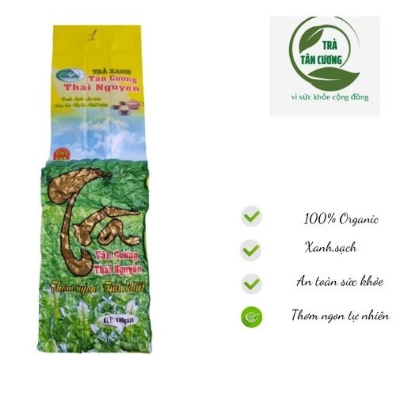 Trà xanh Tân Cương Thái Nguyên, trà búp đặc sản túi xanh