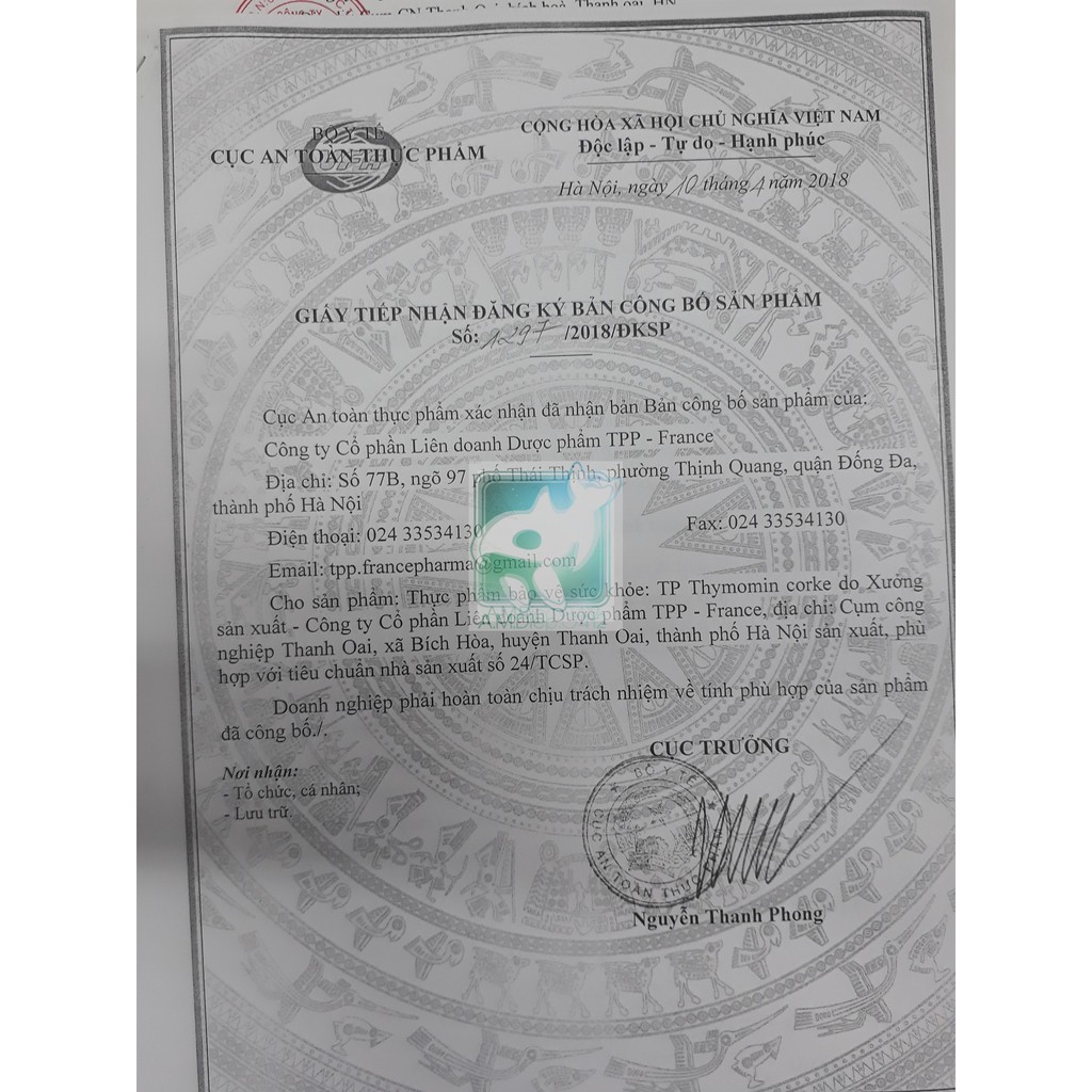 TP Thymomin Corke - Giúp tăng cường, nâng cao sức đề kháng