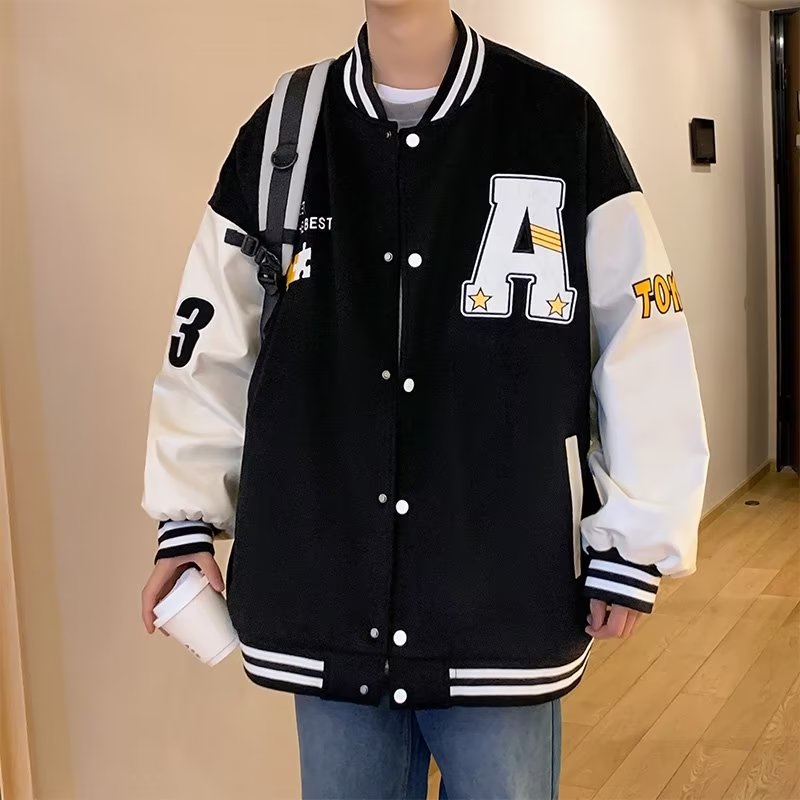 Áo Khoác Bóng Chày Thêu Họa Tiết Phong Cách Hong Kong Thời Trang Thu Đông Mới 2022