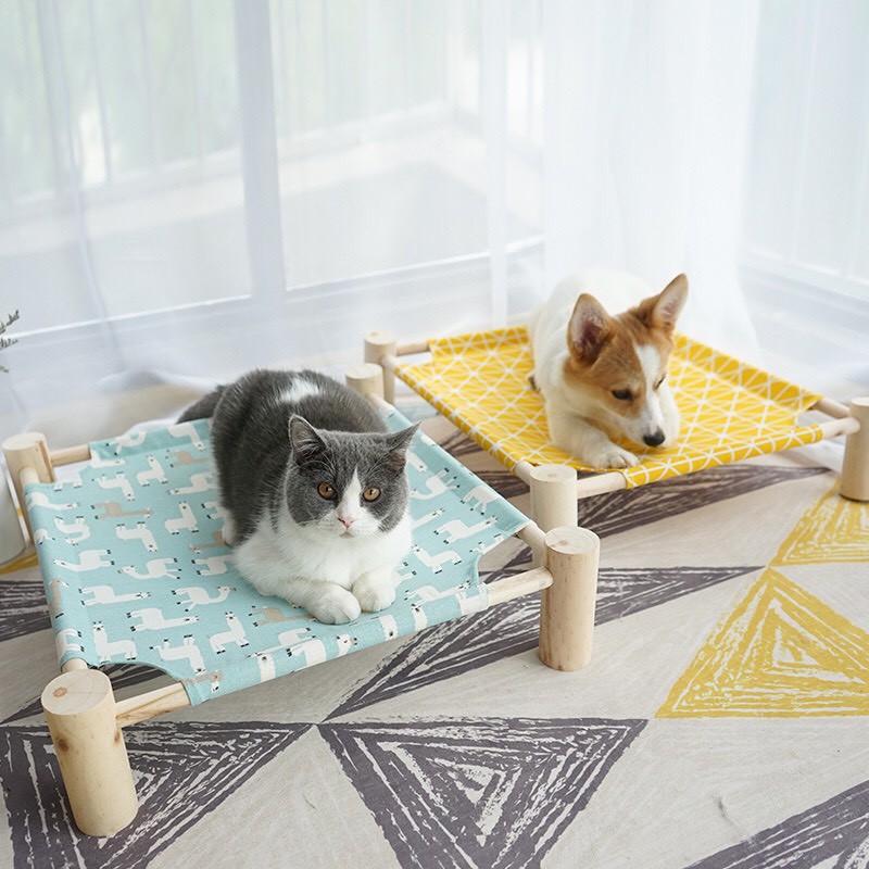 Giường cho chó bằng gỗ phong cách Nhật