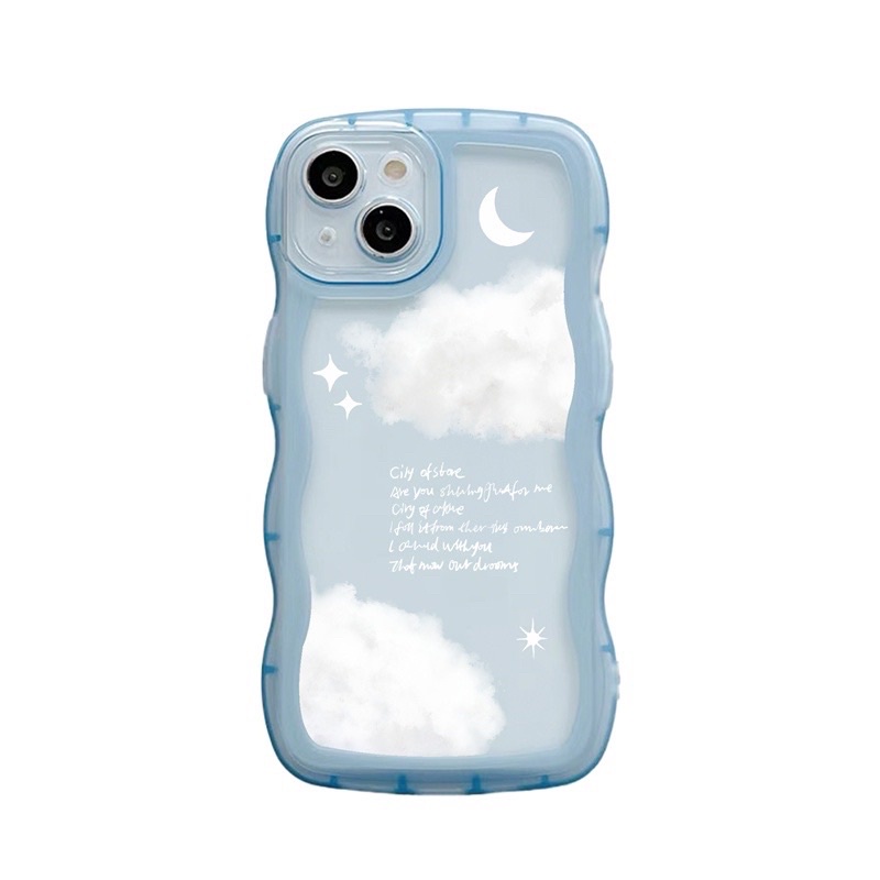 (SIÊU RẺ) Ốp lưng iphone viền sóng to hình mây trời, tim trắng 7plus/8/8plus/x/xr/xs/11/12/13/pro/max/plus