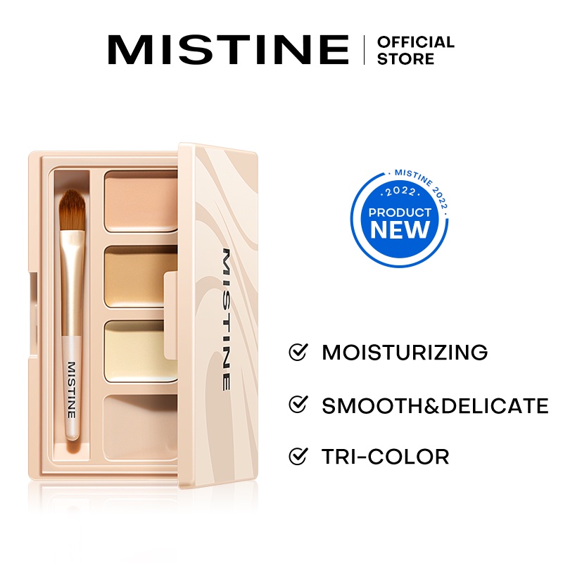 MISTINE Che phủ hoàn hảo, 3 màu kem che khuyết điểm tự nhiên ẩn nốt mụn 1,7g