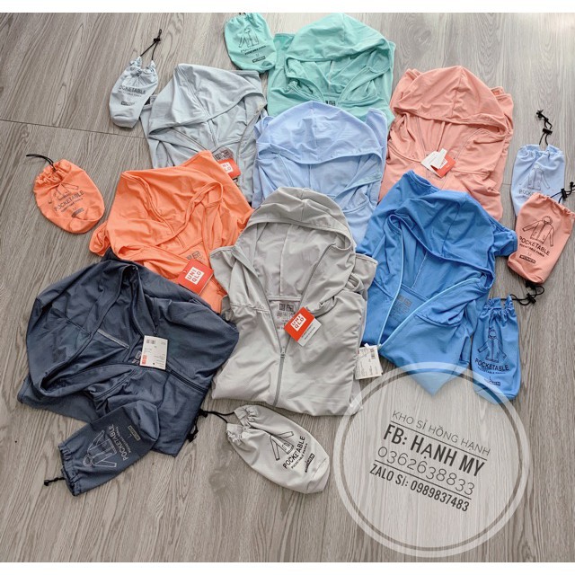 Áo chống nắng thông hoi túi cuộn - Vải Nhập