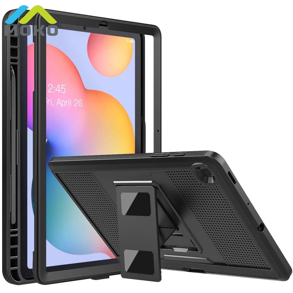 MOKO Ốp Lưng Bảo Vệ Toàn Diện Có Đế Dựng Cho Samsung Galaxy Tab S6 Lite 10.4 &quot;2020