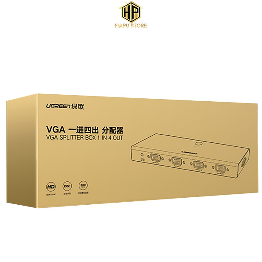 Ugreen 50292 - Bộ chia Vga 1 ra 4 băng thông 500 Mhz chính hãng - Phukienleduy