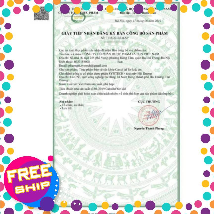 Bổ sung Canxi Phát triển chiều cao cho trẻ ❤️CHÍNH HÃNG👍 Giảm còi xương - Canxi Laf For Kid (20 ống) | Thế Giới Skin Care