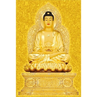 Tranh Thêu Chữ Thập 3D Phật A Di Đà DV6479 (KHÁCH TỰ THÊU) KT:50X70CM