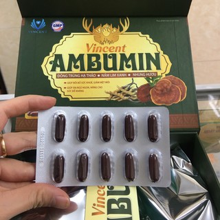 AMBUMIN viên Đông Trùng Hạ Thảo - Nấm Lim Xanh- Nhung Hươi giúp ăn ngủ ngon