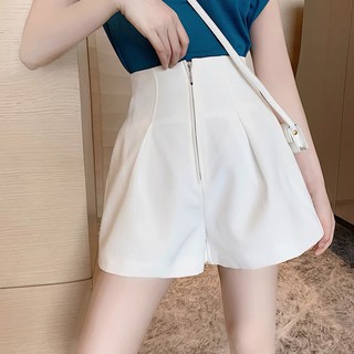 Quần sooc nữ khóa trước - Chất tuyết mưa - 3 màu ĐEN TRẮNG NÂU