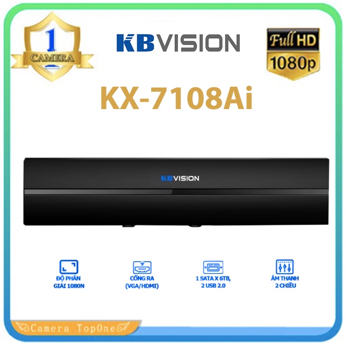 Đầu ghi hình 8 kênh 5 in 1 KBVISION KX-7108Ai Hỗ trợ chức năng SMD Plus