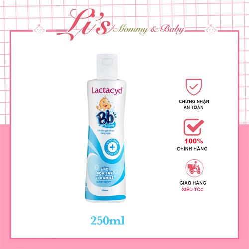 Sữa Tắm Cho Bé Lactacyd Bb 250ml Tắm Gội Trẻ Em Giảm Rôm Sảy &amp; Hăm Kẽ Vượt Trội Mã ST073