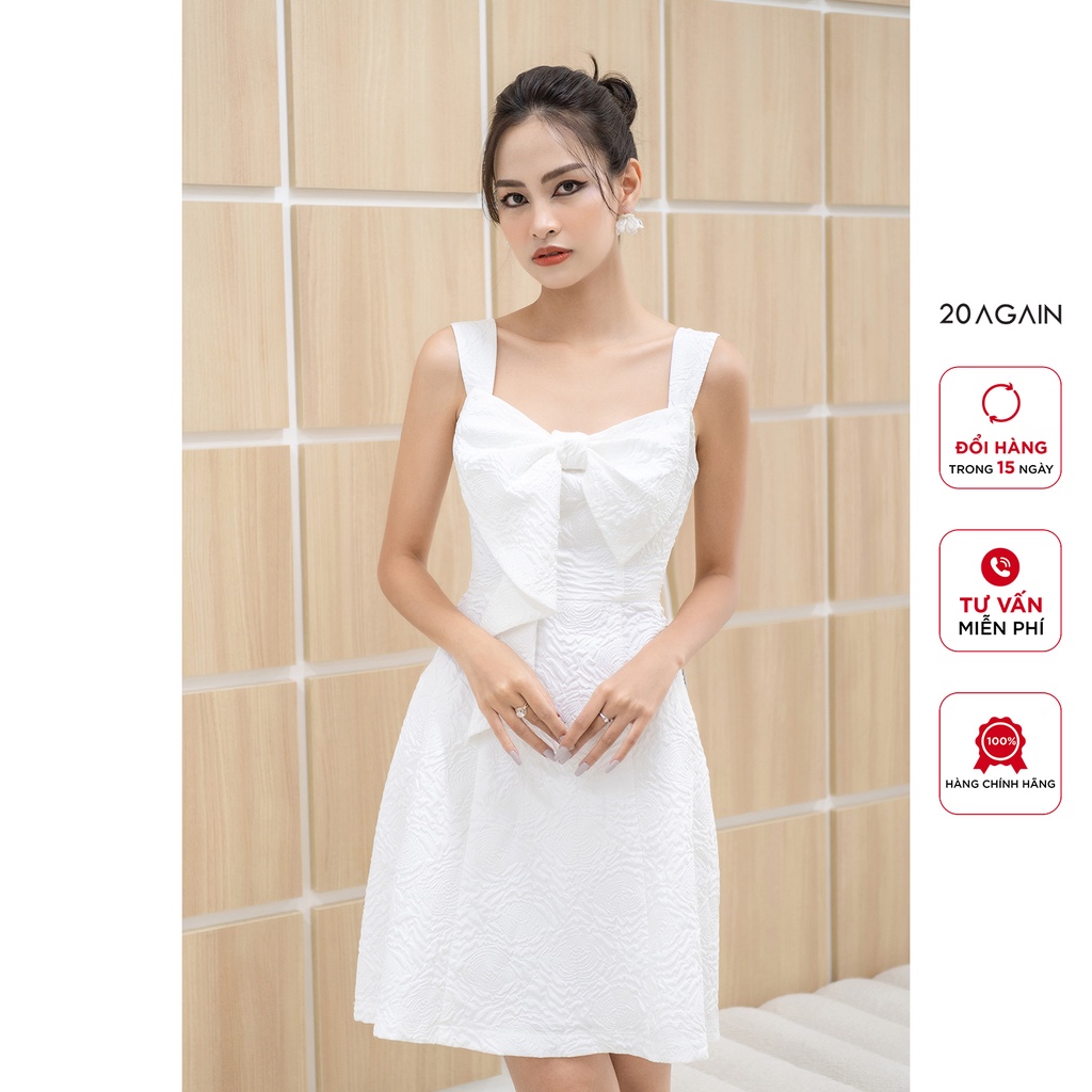 Đầm 2 dây 20Again, thiết kế nơ ngực độc đáo, sành điệu DEA1642