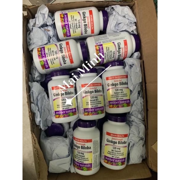Viên uống bổ não Ginkgo Biloba 120mg Webber Natural date 3/2027