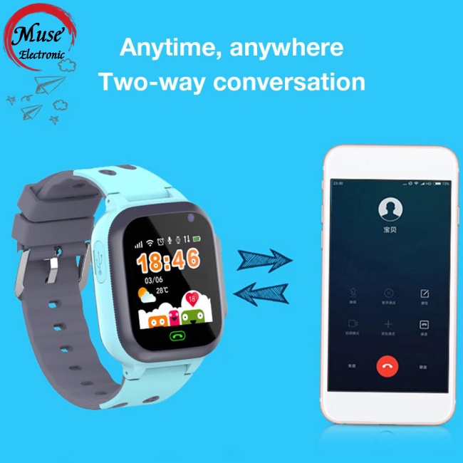 Đồng Hồ Thông Minh Q16 Ipx67 Chống Nước Có Định Vị Gps Và Đèn Cho Trẻ Em