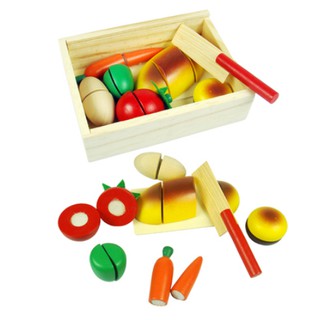 Hộp đồ chơi gỗ thái hoa quả 6 món