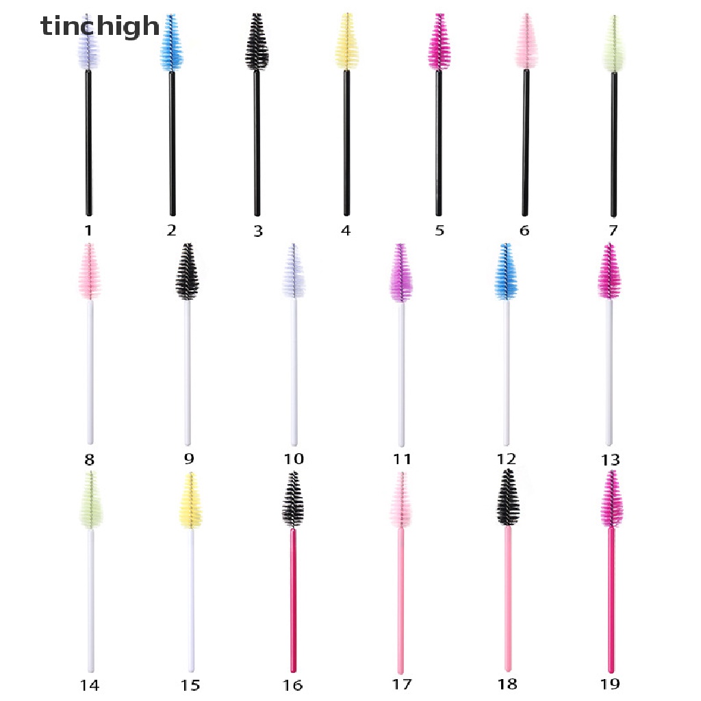 Bộ 25 Cọ Mascara Trang Điểm Lông Mi Bằng Silicone Sử Dụng Một Lần