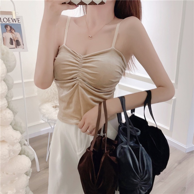Áo bra nhung nhúm có mút ngực chất đẹp (có nấc chỉnh đồ dài dây)