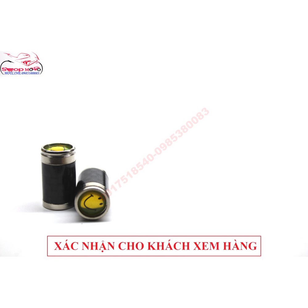 ỐC CHỤP CHÂN VAN CARBON CÓ LOGO GẮN CHO OTO - XE MÁY  (GIÁ 1 ĐÔI) Ảnh thật Sp