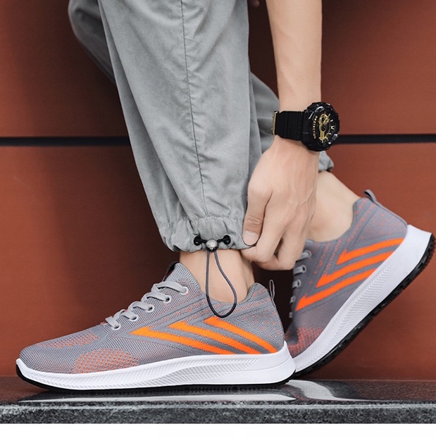 Giày nam  FREESHIP extra Giày Thể Thao Nam Đế Cao Su Đúc Êm Chân Thoáng Khí Có 2 màu Trẻ Trung S094