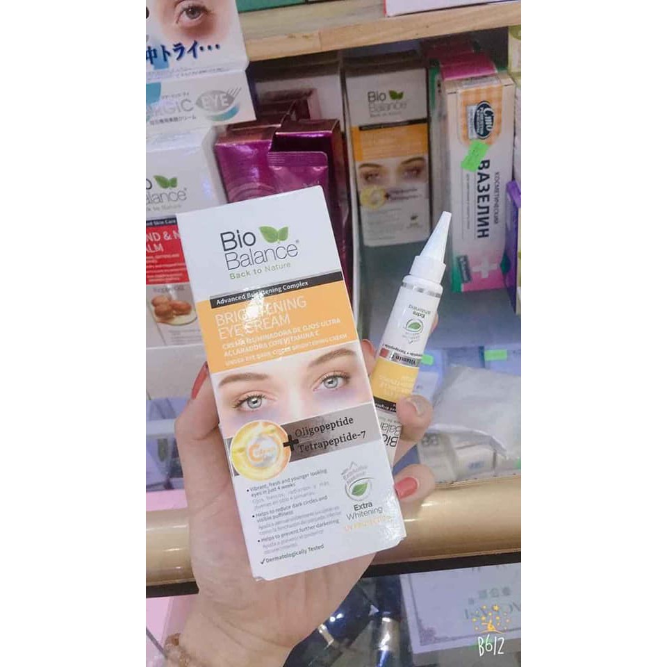 Kem Bôi Bọng Mắt, Thâm Quầng Mắt Bio Balance  Brightening Eye Cream