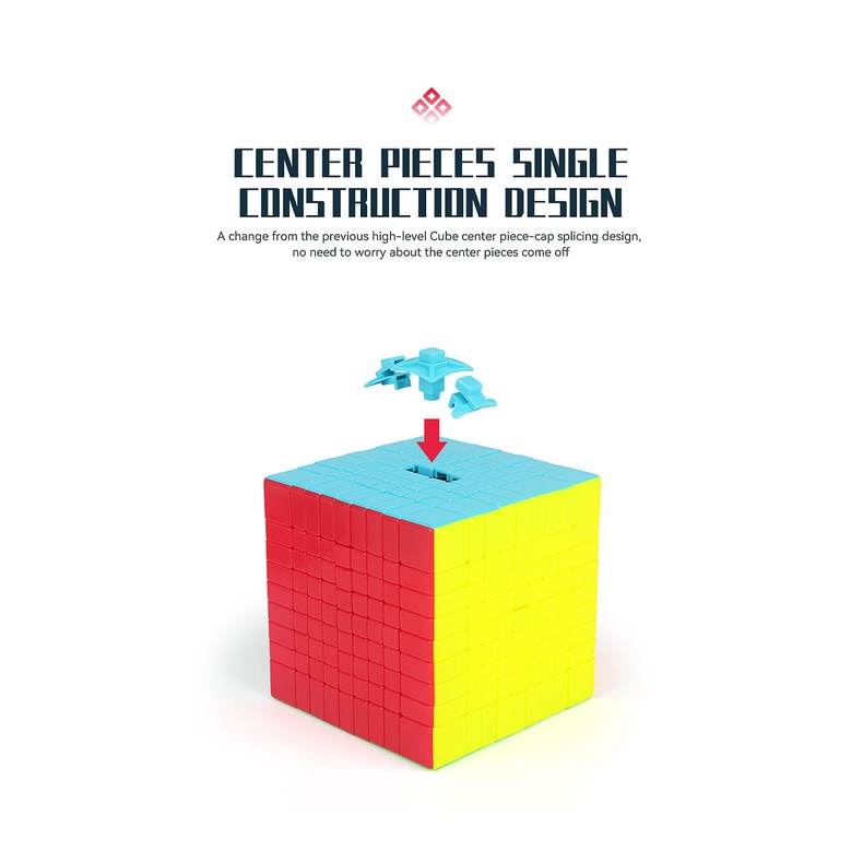 Rubik 9x9x9 MFJS MEILONG 9X9 Stickerless &amp; QIYI 9x9x9 Stickerless không viền 2021