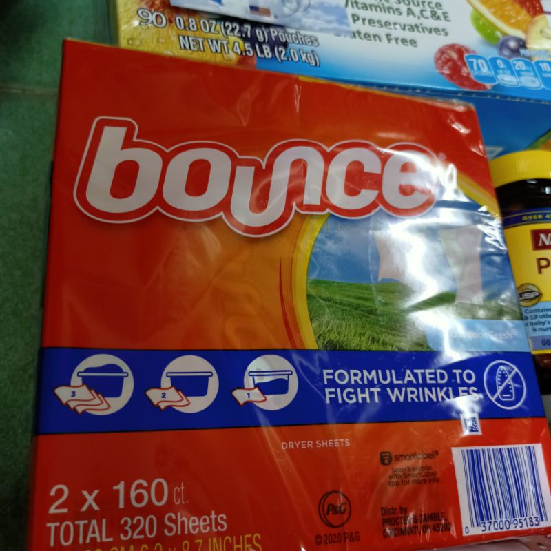 Giấy thơm Bounce - Giấy thơm quần áo của Mỹ - tách lẻ 20 tờ - Hàng Mỹ chính hãng mua tại Mỹ