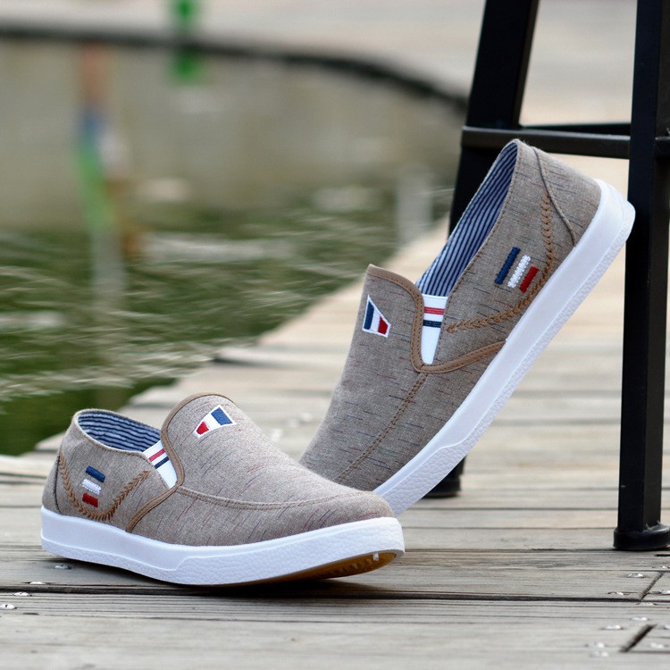 [Xả Kho 3 Ngày] Giày lười vải nam - Nâu + Xanh | BigBuy360 - bigbuy360.vn