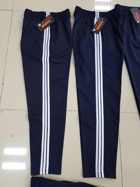 Quần thể dục, thể thao 3 sọc vải chéo dày dặn | BigBuy360 - bigbuy360.vn